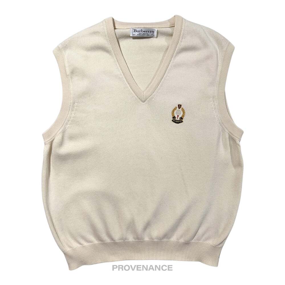 🔴 Burberry Golf Sweater Vest - Cream 42 XL